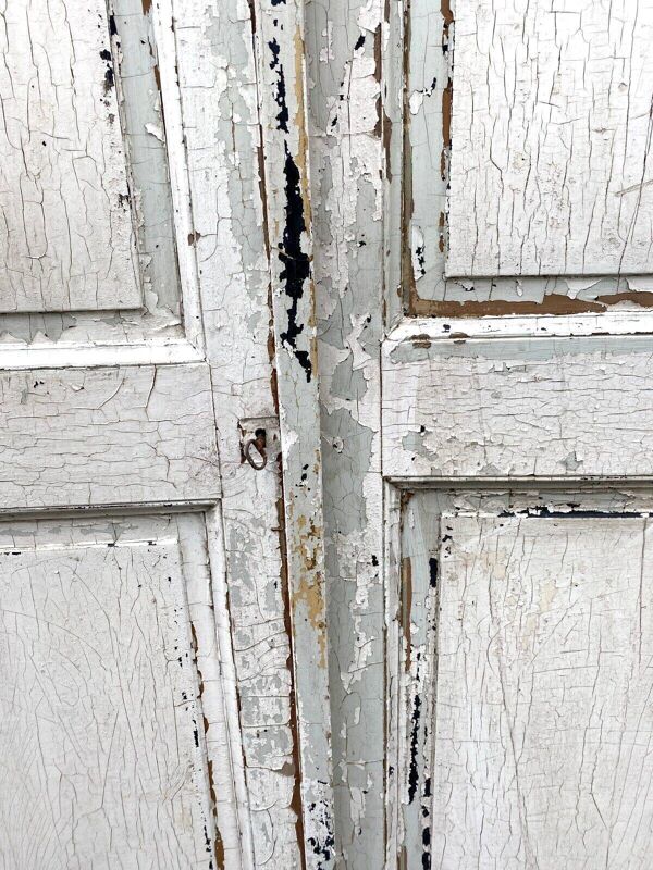 Double portes de placard en sapin massif . XX siècle .