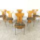 Ensemble de 6 chaises à repas italiennes postmodernes, 1980