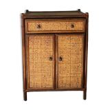 Commode rotin & bois
