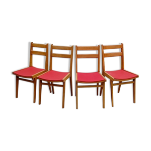 Chaises vintage années 1950 bois