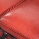 English chesterfield 2.5/3 seater sofa made of cowhide leather in red