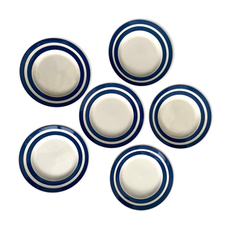 Series of 6 dessert plates