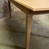 Old solid oak farm table stripped