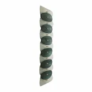 Mid Modern Green And White Murano Glass and Brass Italian Wall Sconces