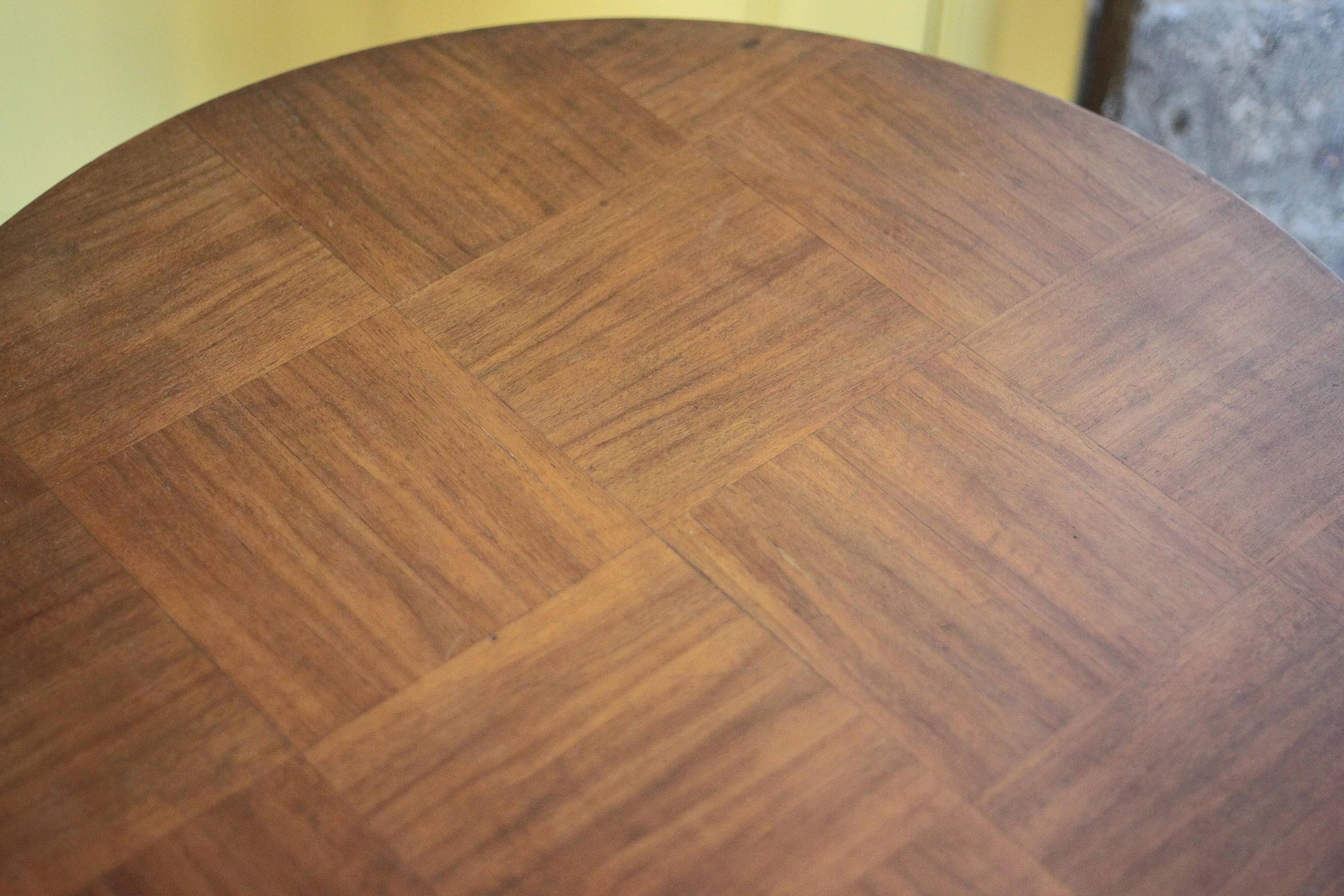 Vintage table, wooden table, two-tier table, living room table, side table.