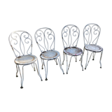 4 wrought iron garden chairs