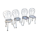 4 chaises de jardin en fer forgé