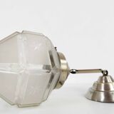 Ball art deco glass depoli hanging lamp