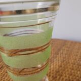 Small vase in granite glass with gold edging