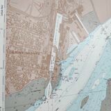 Map course of the Loire estuary west coast France