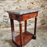 Antique Empire style console in mahogany and marble – circa 1830