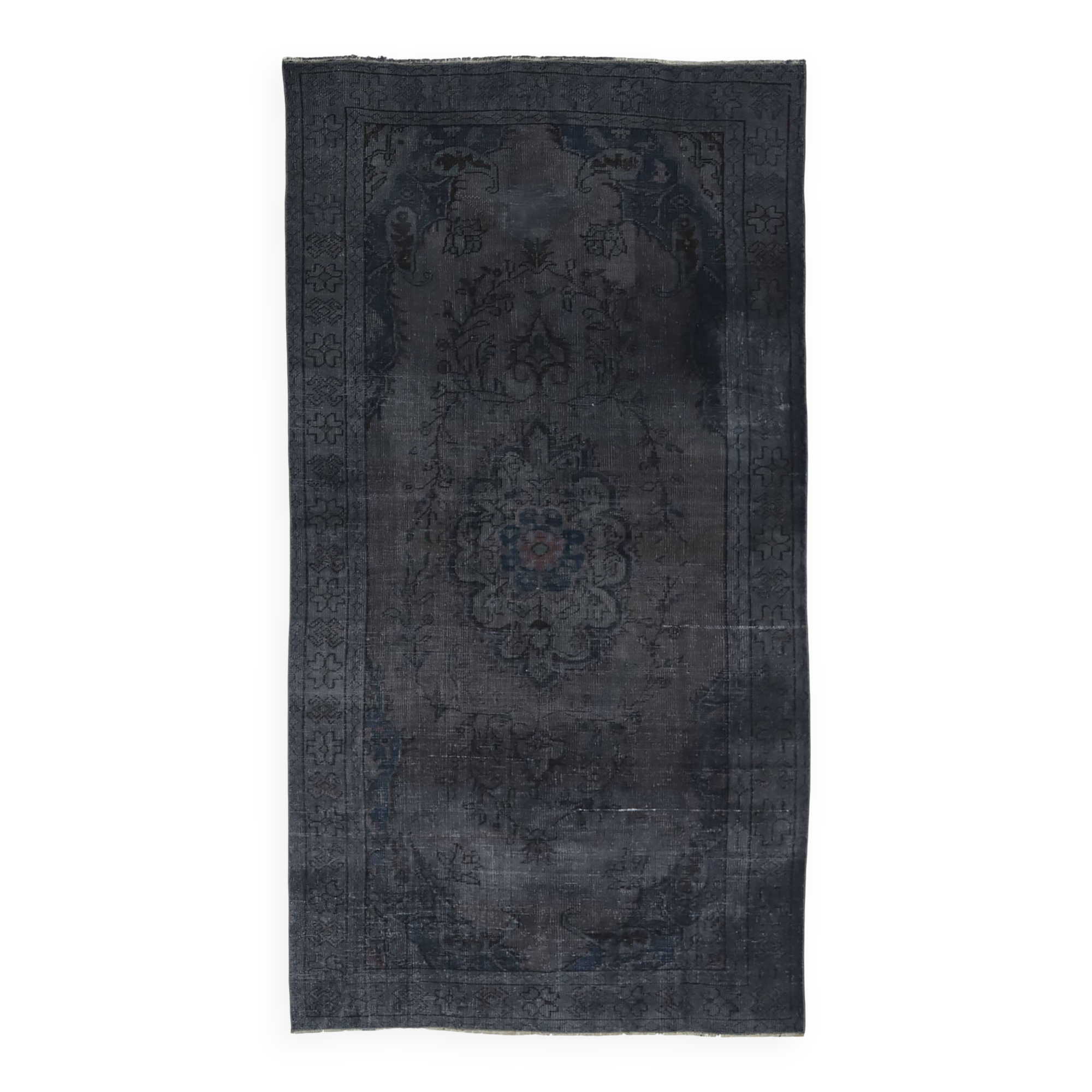 ONE-OF-A-KIND TURKISH HANDWOVEN VINTAGE RUG - RUSTIC VINTAGE CHARM 260X 142