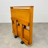 Folding tray in pine 70s vintage Scandinavian design