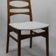 Vintage hellerau chair in teak and white skai 1960 suede