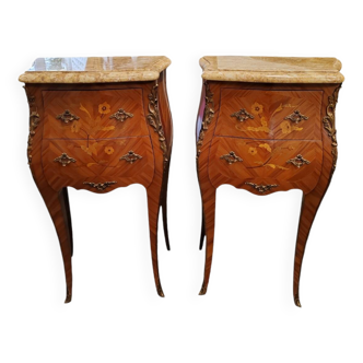 Pair of Louis XV style bedside tables