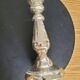 Eglomized mercurized glass candle holder