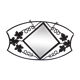 Art Deco style mirror - 40x69cm