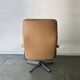 Mid-Century Scandinavian Leather Reclining Lounge Chair Chrome frame 1960s-