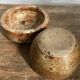Duo of mini ramekins, stoneware, pyrite