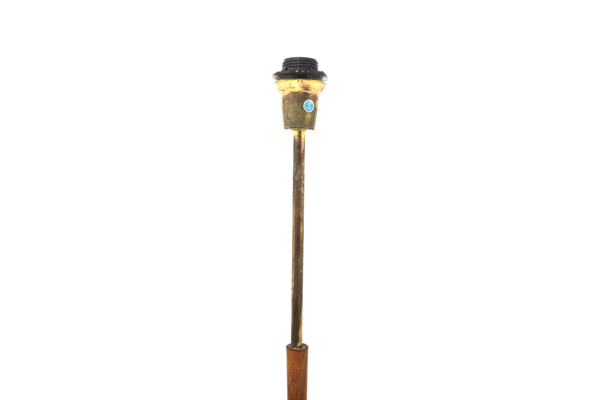 Scandinavian teak and metal floor lamp, Sweden, 1960