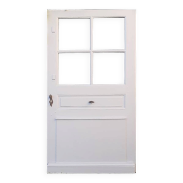 Porte d’entrée ancienne chêne vitrée H209xL116cm XVIII° serrure multi point