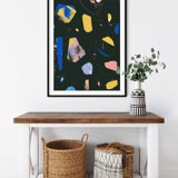 Rocks Black - A3 signed art print, unframed