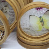 Rattan butterfly coaster door