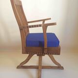 Fauteuil de barbier années 30 teck massif ancien