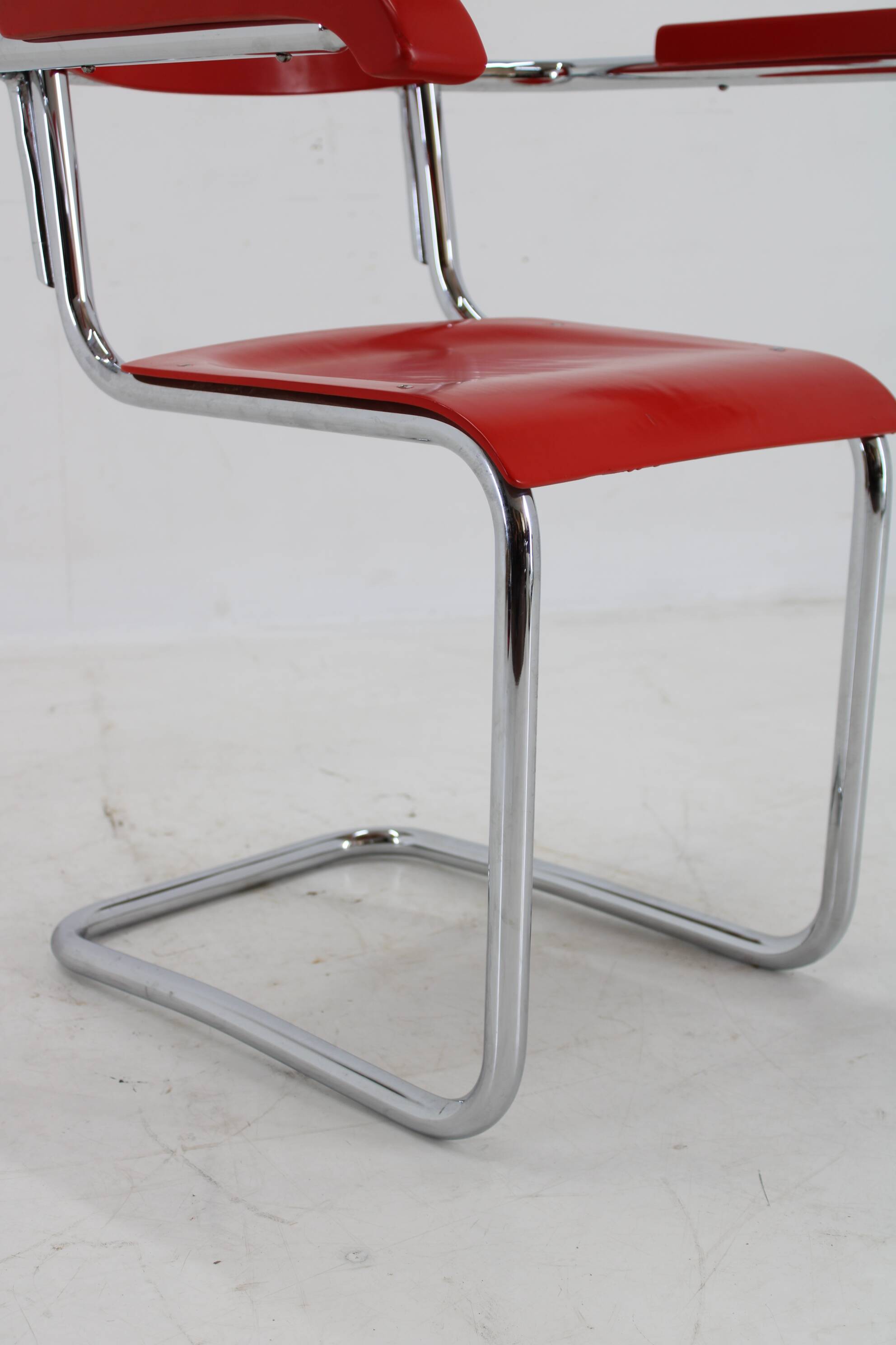 1940s Bauhaus Restored Tubular Armchair, Germany