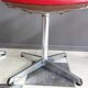 Quatre chaises de barbier en cuir rouge des années 1960 avec accoudoirs bakelite