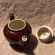 1960s vintage enamelled ceramic teapot