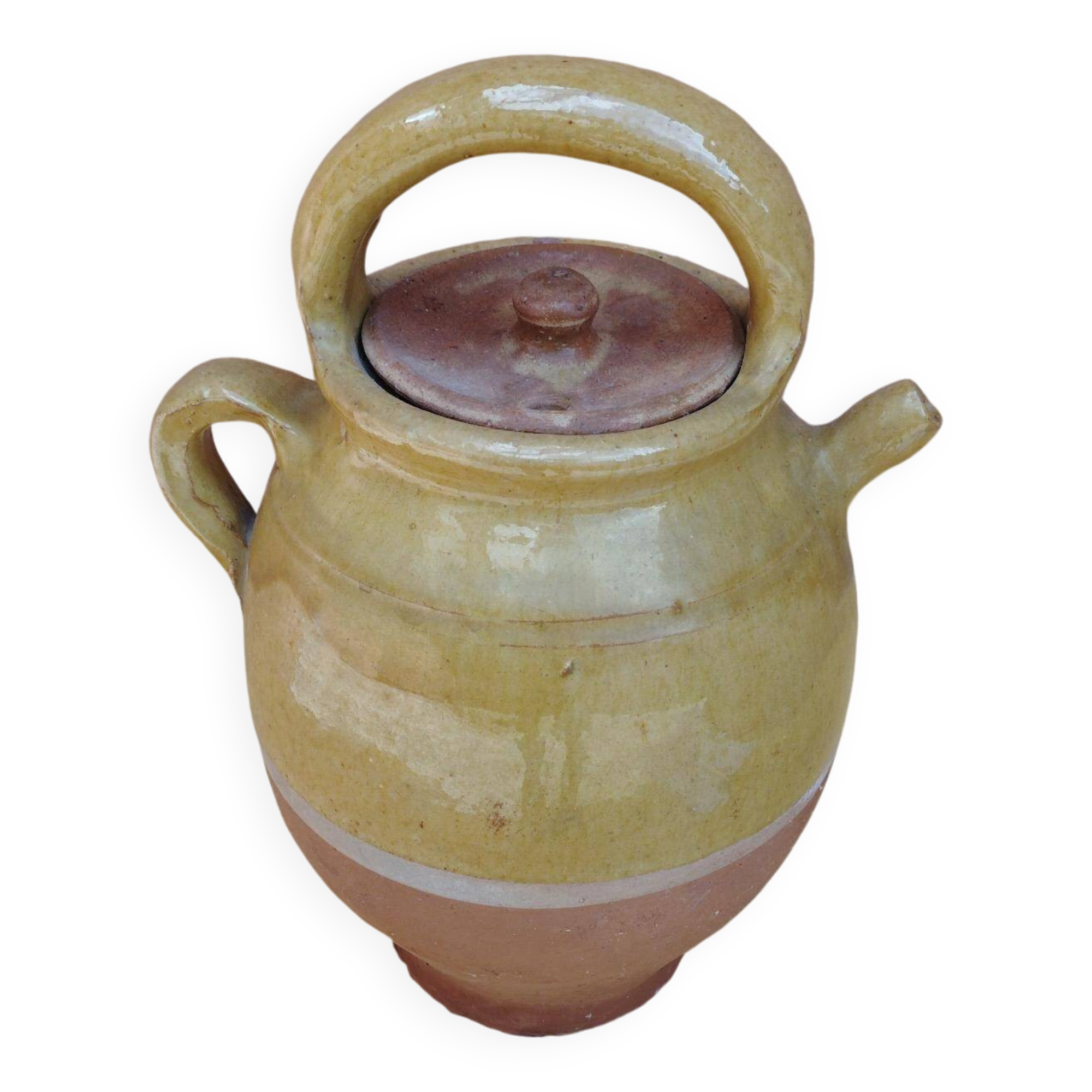 Antique handmade ceramic goat