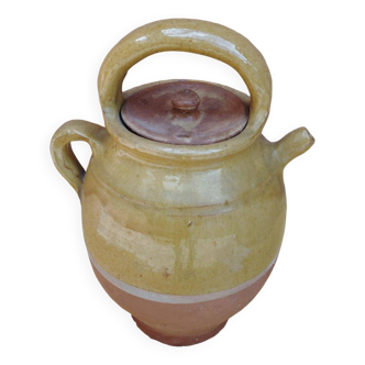 Antique handmade ceramic goat