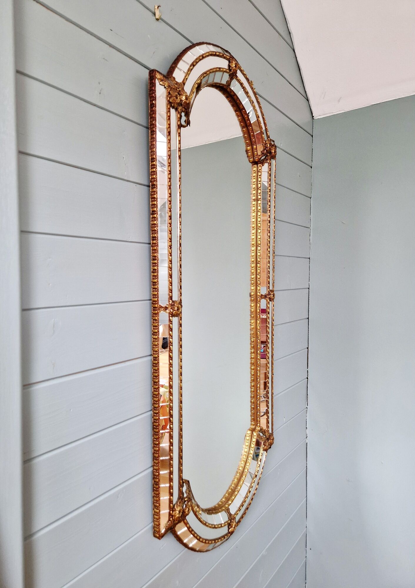 Large Venetian mirror with shutters, 1970-80