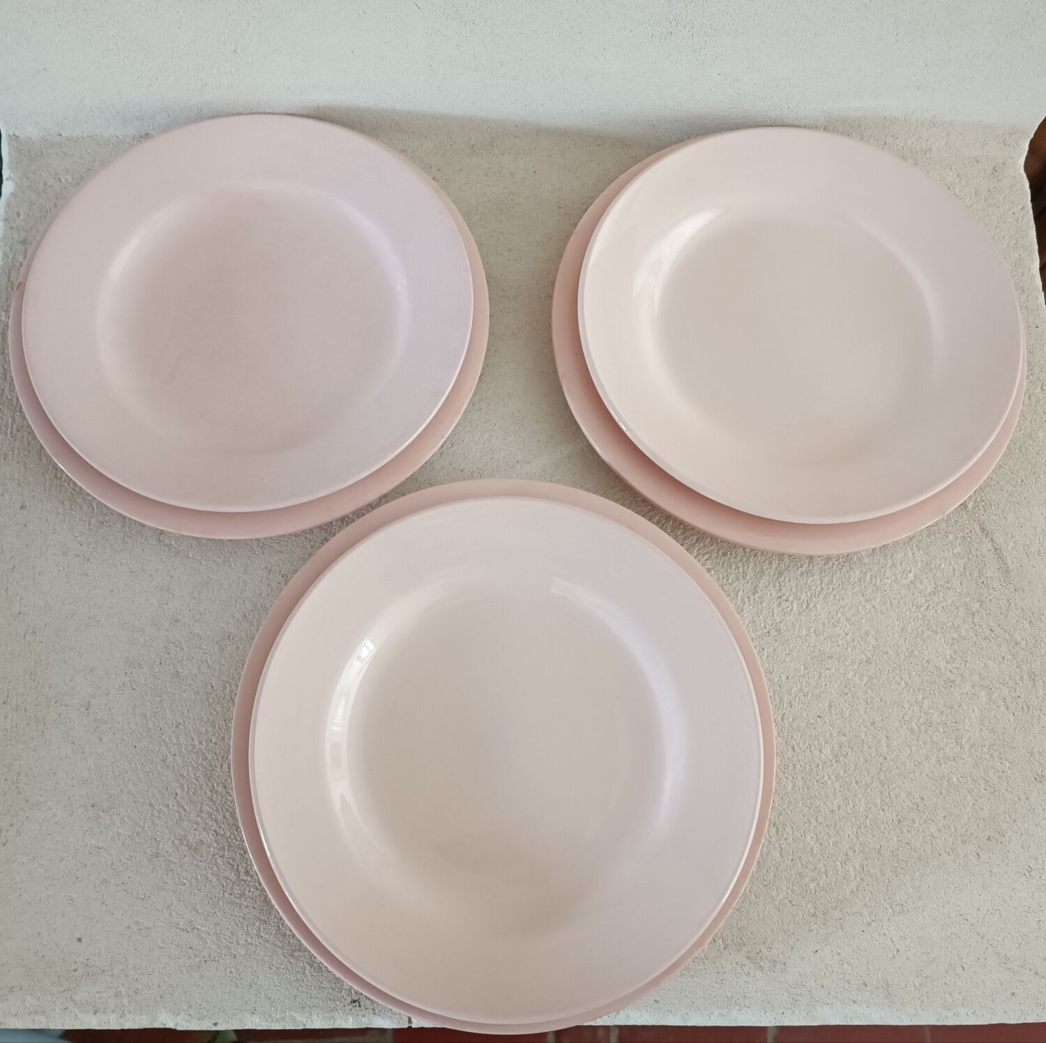 Set of 9 iron earth plates