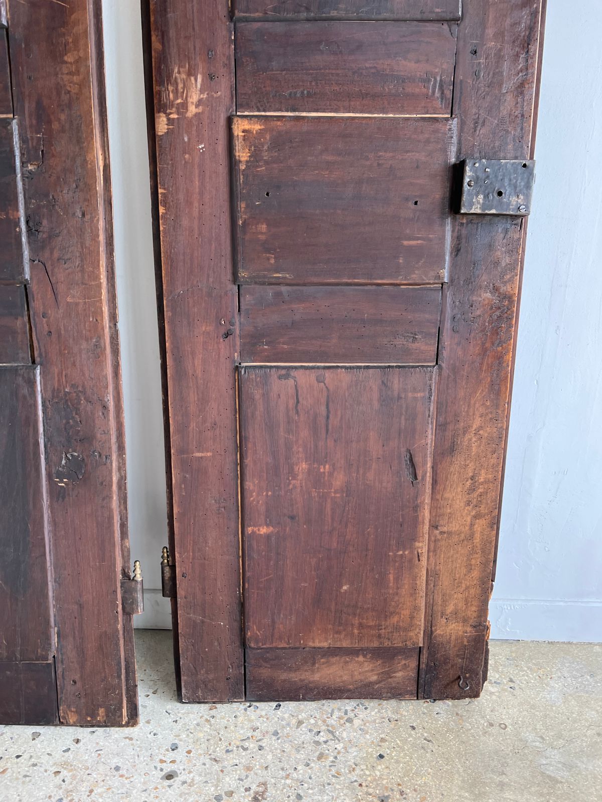 Pair of carved solid oak doors (old cabinet doors)