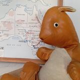 Kangaroo leather magazine rack, 1960s