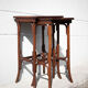 Curved wood trundle table
