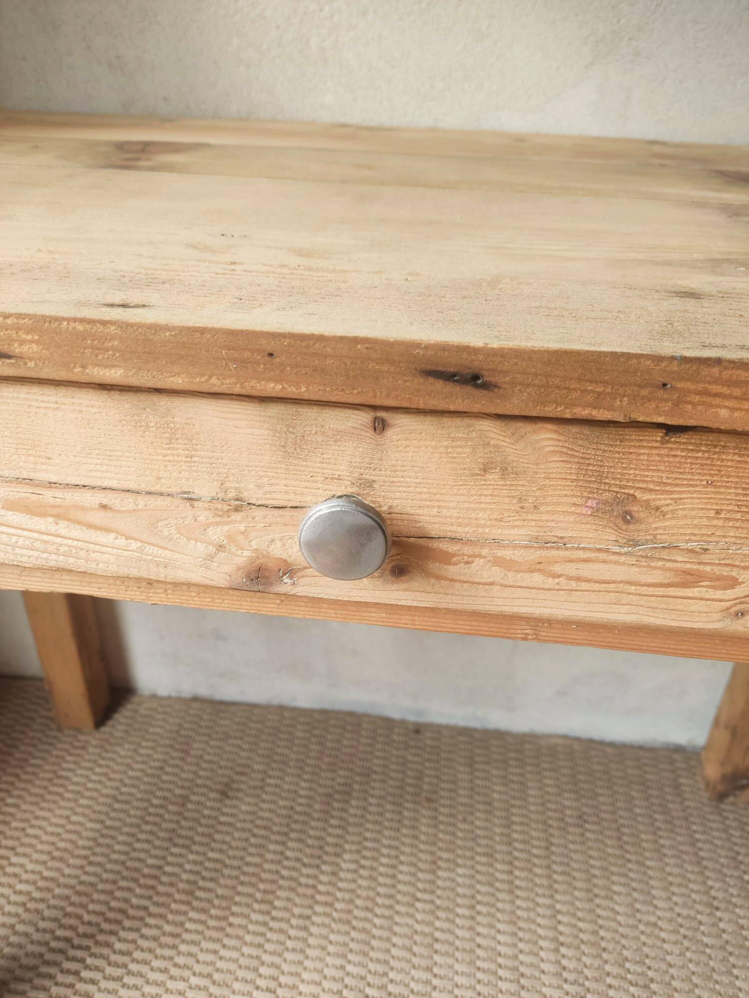 Antique solid wood desk in chic country style