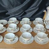 Tea set or pearly white coffee