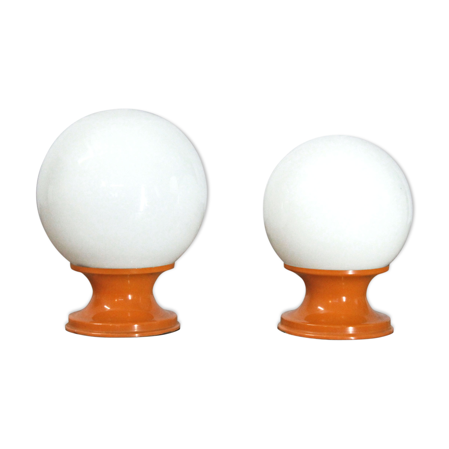 Opaline table lamps set of two - 1960s italiani modern