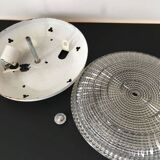 Round vintage ceiling light with metal support