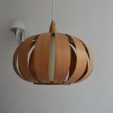 Scandinavian pendant light from the 60s/70s teak slats