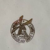 6 antique flat plates in Saint-Amand earthenware (Nord)