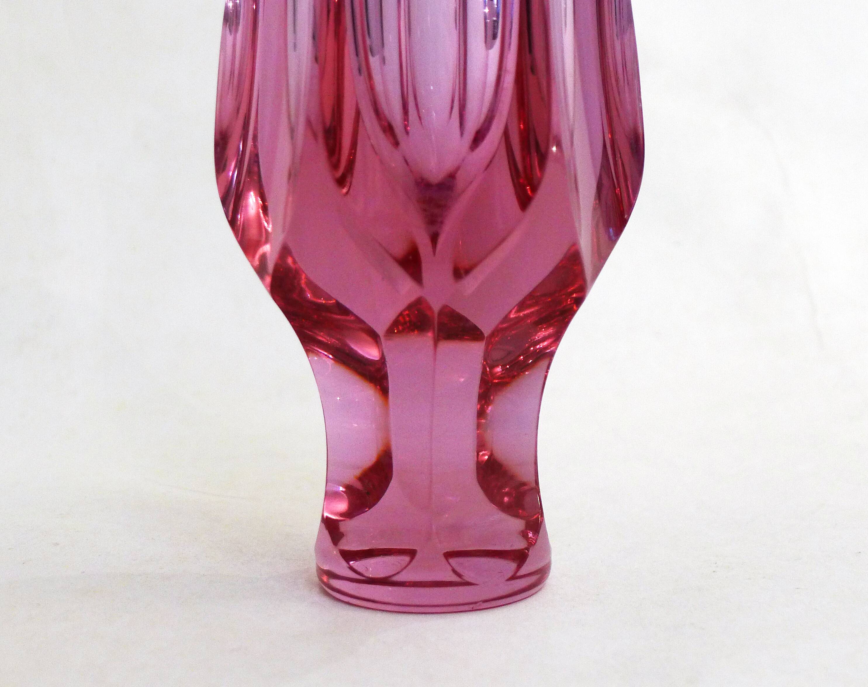 Small vintage faceted vase