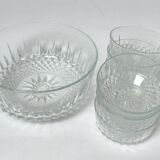 Arcoroc bowl with 6 cups