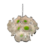 Italian murano glass disc chandelier, 1970s