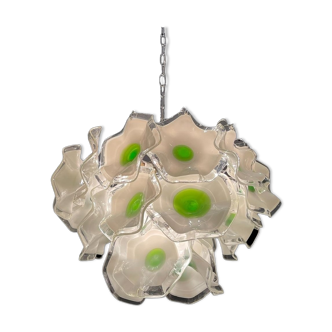 Italian murano glass disc chandelier, 1970s