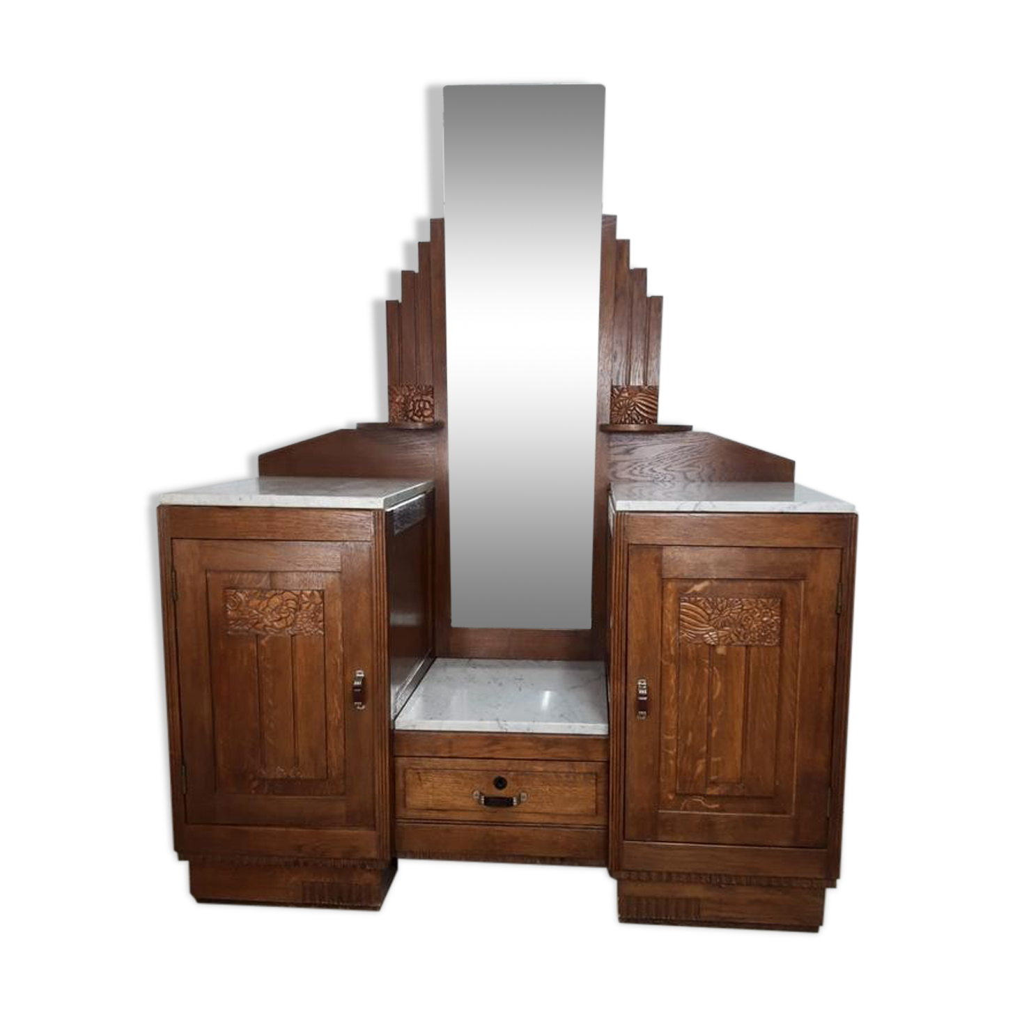 Vintage art deco cabinet with mirror