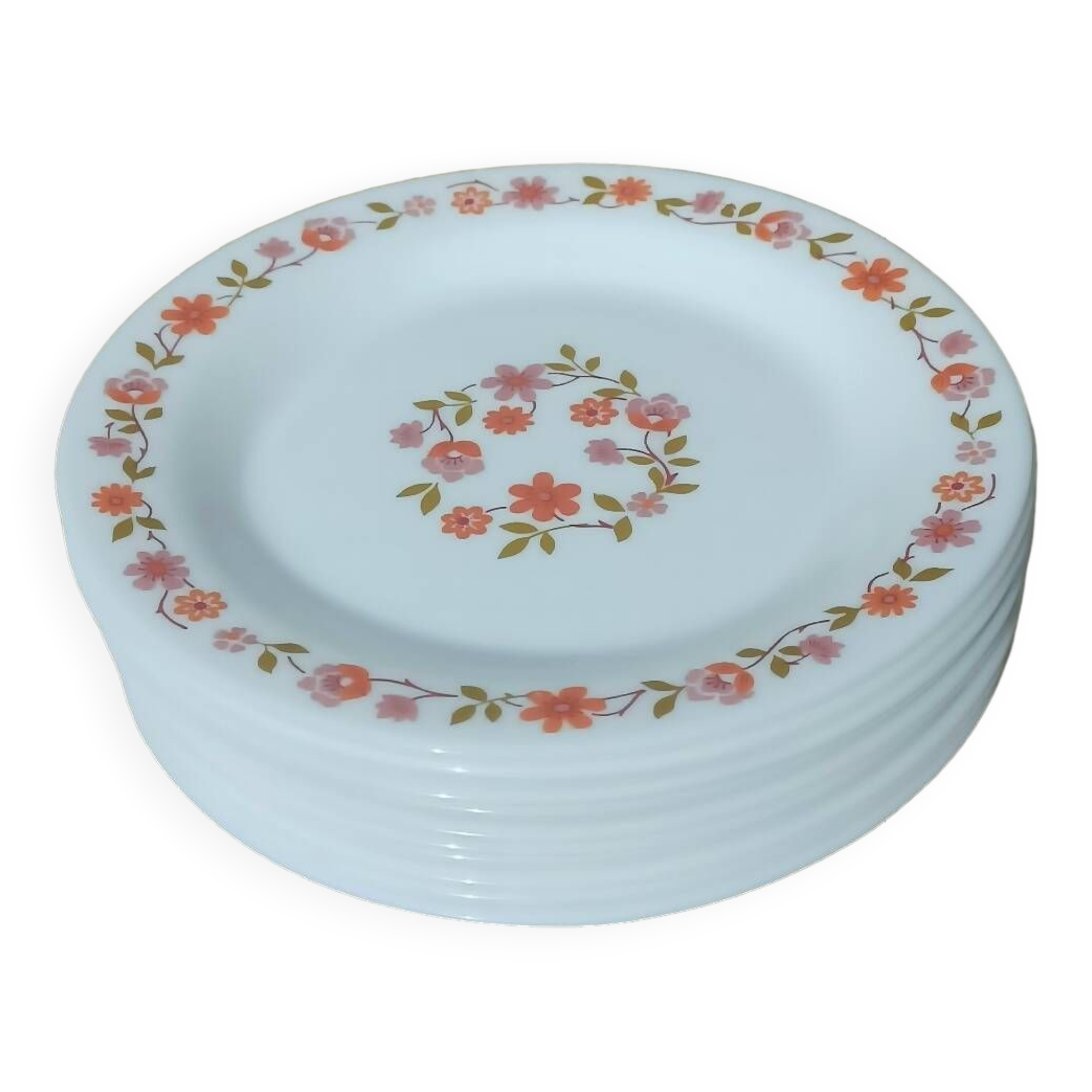 10 vintage Scania dessert plates